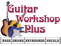 Logo of Guitar Workshop Plus...Bass, Drums, Keyboards & Vocals.